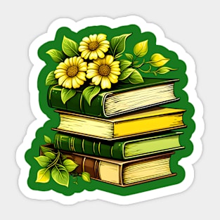 Blooming Book lover funny design Sticker